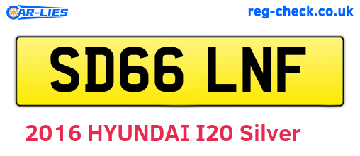 SD66LNF are the vehicle registration plates.