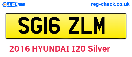 SG16ZLM are the vehicle registration plates.