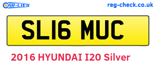 SL16MUC are the vehicle registration plates.