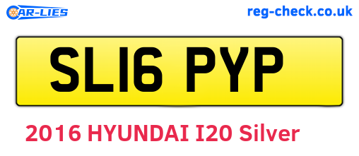 SL16PYP are the vehicle registration plates.