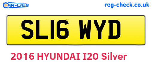 SL16WYD are the vehicle registration plates.