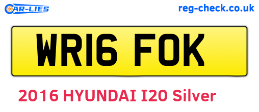 WR16FOK are the vehicle registration plates.