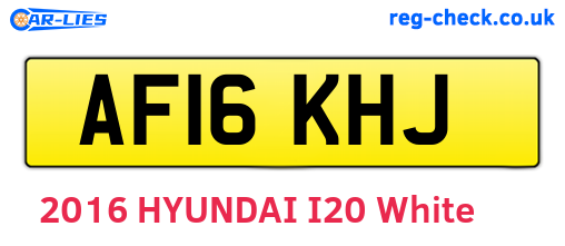 AF16KHJ are the vehicle registration plates.