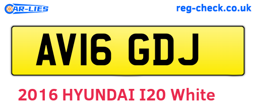 AV16GDJ are the vehicle registration plates.
