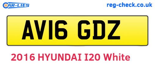 AV16GDZ are the vehicle registration plates.