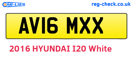 AV16MXX are the vehicle registration plates.