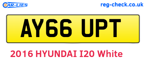 AY66UPT are the vehicle registration plates.