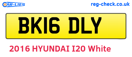 BK16DLY are the vehicle registration plates.