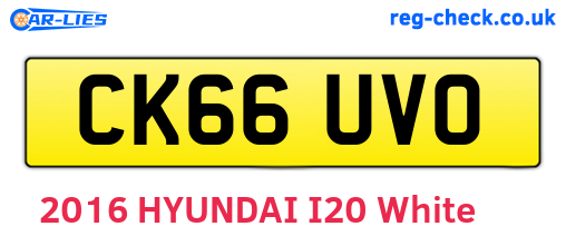 CK66UVO are the vehicle registration plates.