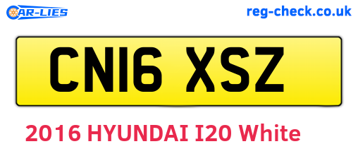 CN16XSZ are the vehicle registration plates.