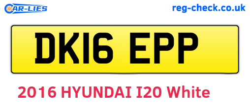DK16EPP are the vehicle registration plates.