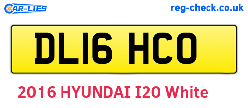 DL16HCO are the vehicle registration plates.