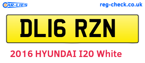 DL16RZN are the vehicle registration plates.