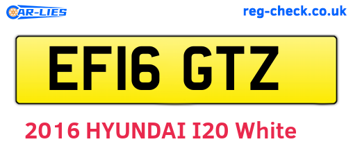 EF16GTZ are the vehicle registration plates.