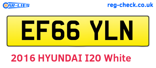 EF66YLN are the vehicle registration plates.