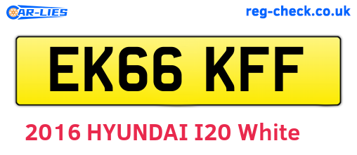 EK66KFF are the vehicle registration plates.
