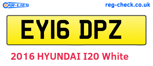 EY16DPZ are the vehicle registration plates.