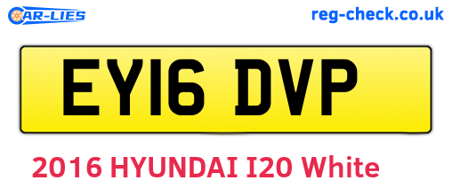 EY16DVP are the vehicle registration plates.