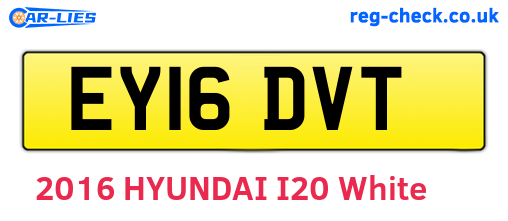 EY16DVT are the vehicle registration plates.