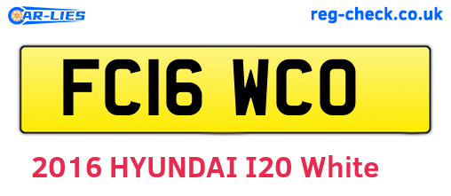 FC16WCO are the vehicle registration plates.