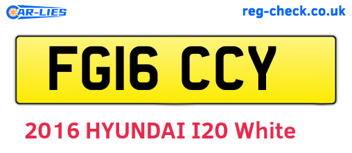 FG16CCY are the vehicle registration plates.