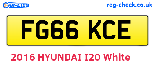 FG66KCE are the vehicle registration plates.