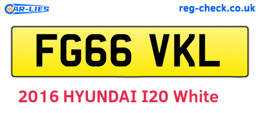 FG66VKL are the vehicle registration plates.