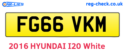FG66VKM are the vehicle registration plates.