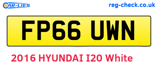 FP66UWN are the vehicle registration plates.