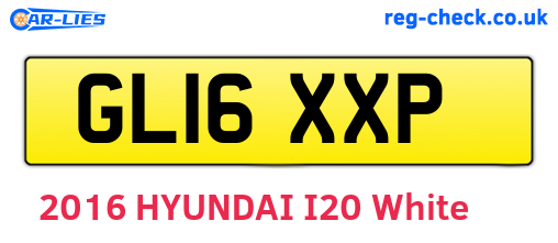 GL16XXP are the vehicle registration plates.