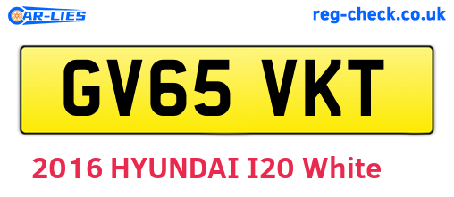 GV65VKT are the vehicle registration plates.