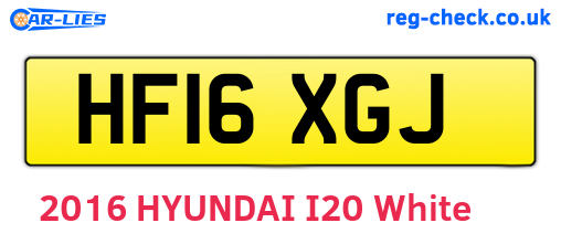 HF16XGJ are the vehicle registration plates.