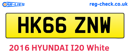 HK66ZNW are the vehicle registration plates.