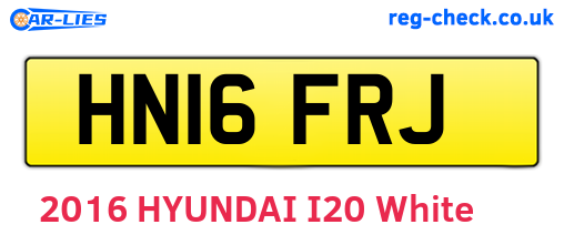 HN16FRJ are the vehicle registration plates.