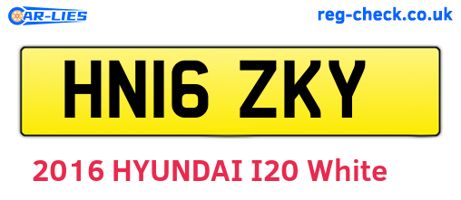 HN16ZKY are the vehicle registration plates.