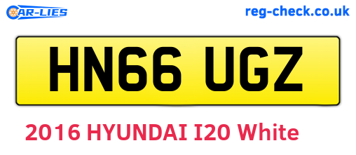 HN66UGZ are the vehicle registration plates.