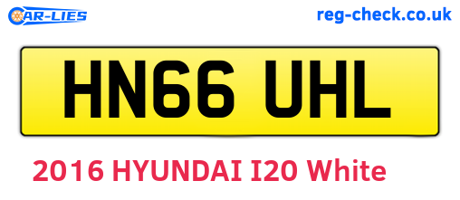 HN66UHL are the vehicle registration plates.