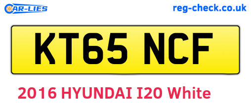KT65NCF are the vehicle registration plates.