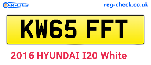 KW65FFT are the vehicle registration plates.