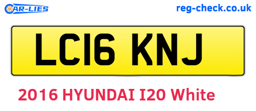 LC16KNJ are the vehicle registration plates.