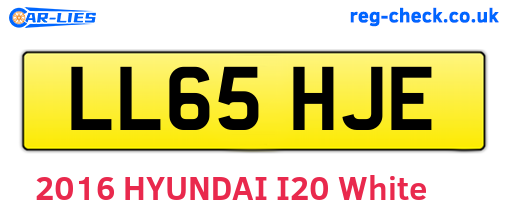 LL65HJE are the vehicle registration plates.