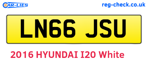 LN66JSU are the vehicle registration plates.