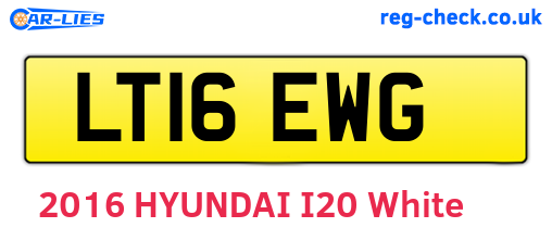 LT16EWG are the vehicle registration plates.