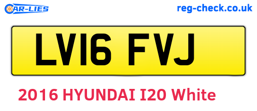 LV16FVJ are the vehicle registration plates.