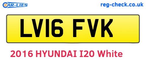 LV16FVK are the vehicle registration plates.
