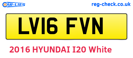 LV16FVN are the vehicle registration plates.