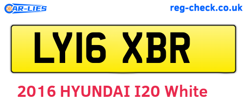 LY16XBR are the vehicle registration plates.