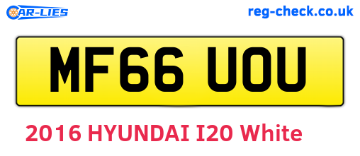 MF66UOU are the vehicle registration plates.