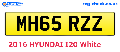 MH65RZZ are the vehicle registration plates.