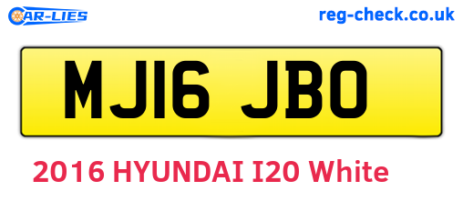 MJ16JBO are the vehicle registration plates.